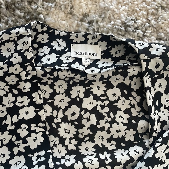 Heartloom Size Med Dress black/white floral - Picture 4 of 5